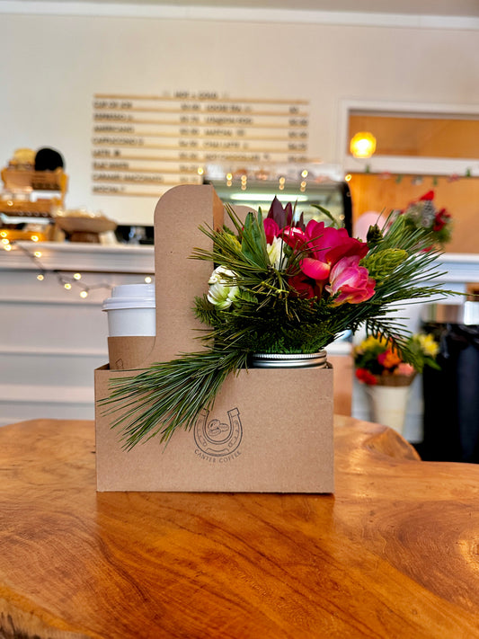 Holiday coffee & flower bundle